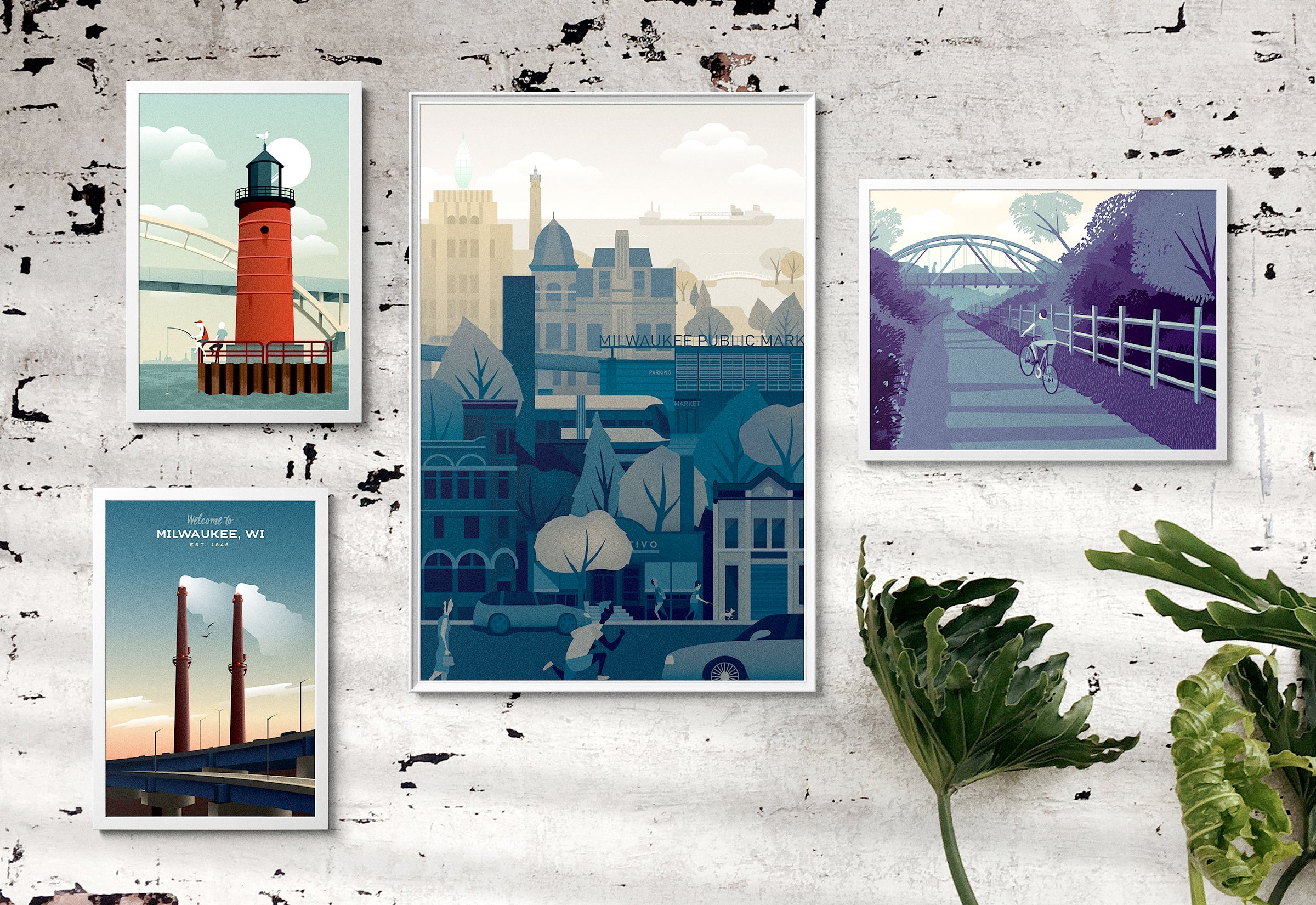 Cream City Co: A love letter to the city of the Milwaukee, these prints honor some of my favorite icons throughout the city.